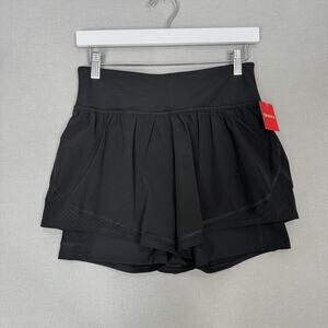 SPANX Get Moving Shorts Womens Medium Black High Rise Lined Athletic Running Gym